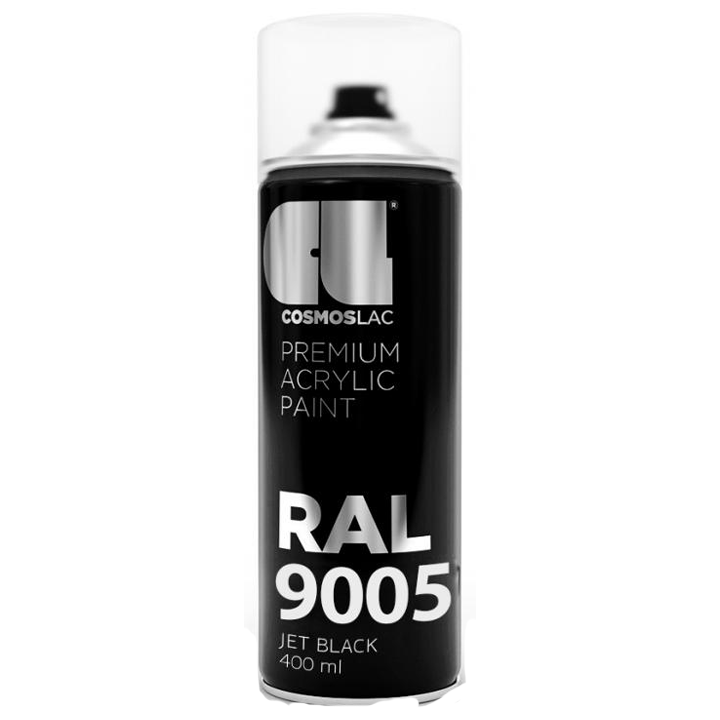SPRAY SEMI-GLOSS BLACK RAL9005 N323 400ML COSMOSLAC