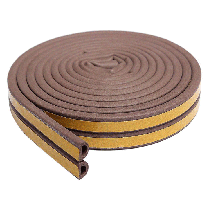 WEATHER STRIP BROWN 6M 4X9MM