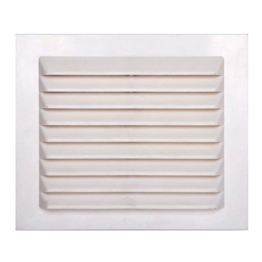 VENTILATION GRILL ABS ? 9-12.5CM RECESS MOUNTING + CLIP + NET WHITE