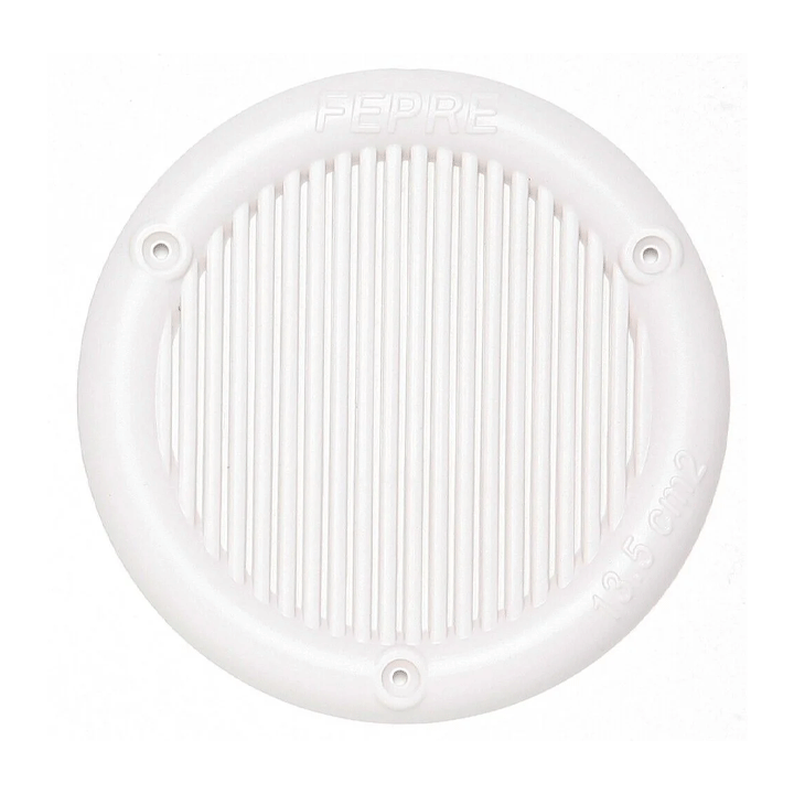 VENTILATION GRILL ABS ? 10.3CM SCREW MOUNTING WHITE