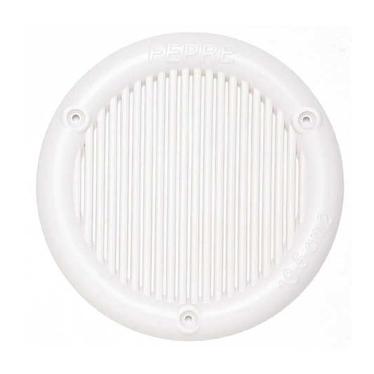 VENTILATION GRILL ABS ? 10.3CM SCREW MOUNTING WHITE