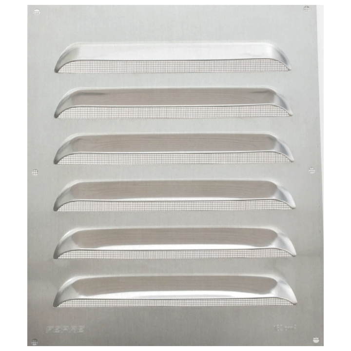 VENTILATION GRILL ALUMINIUM 30X25CM REINFORCED 1.5MM AIRFLOW + NET