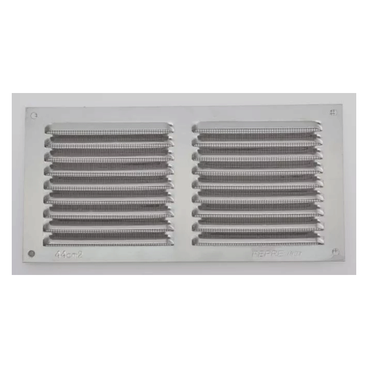 VENTILATION GRILL INOX 0.8MM 5X25CM + NET