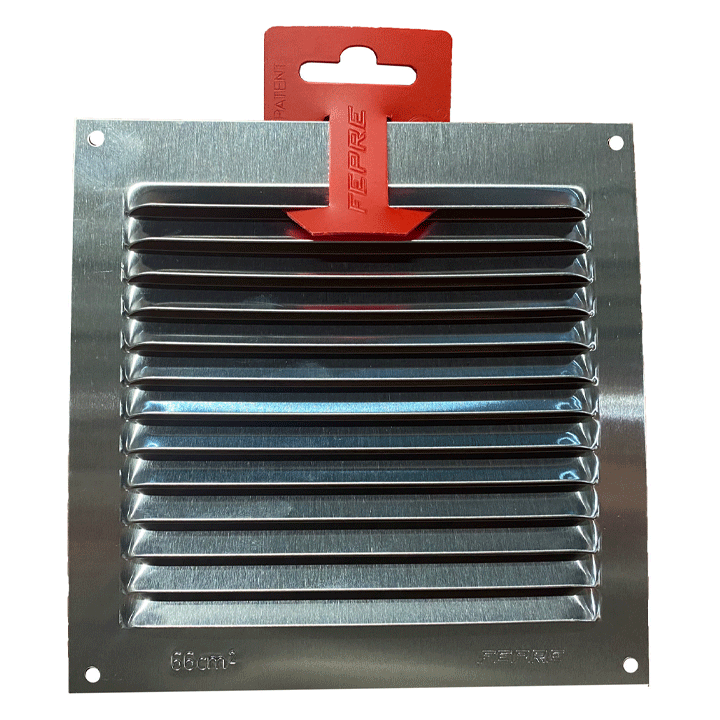 VENTILATION GRILL ALUMINIUM 0.6MM 15X15CM