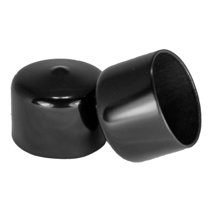 TUBE CAPS ROUND BLACK 32MM