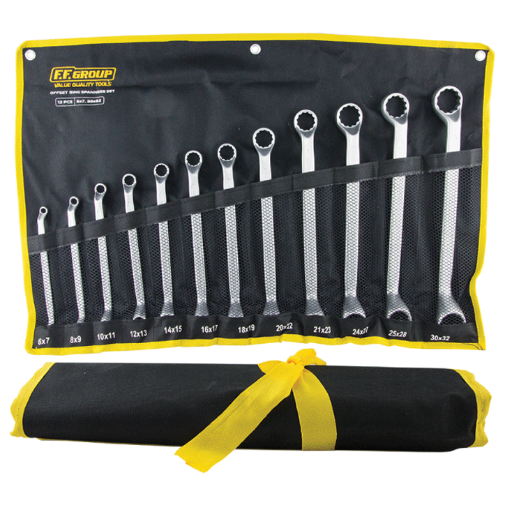 DOUBLE RING SPANNER DIN838 6X32MM SET 12PCS FF GROUP