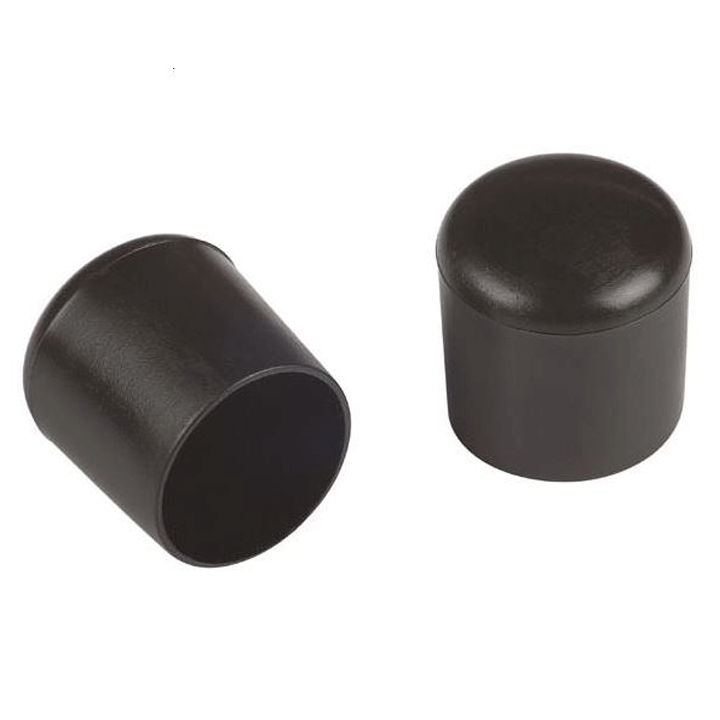 TUBE CAPS ROUND BLACK 12MM