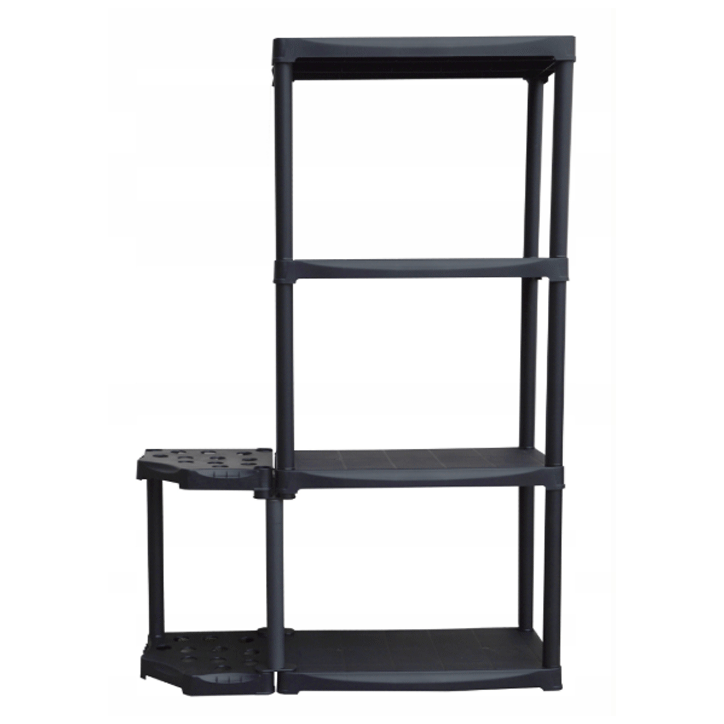BROOM HOLDER 2 LEVELS SHELF + SHELF WITH 4 LEVELS