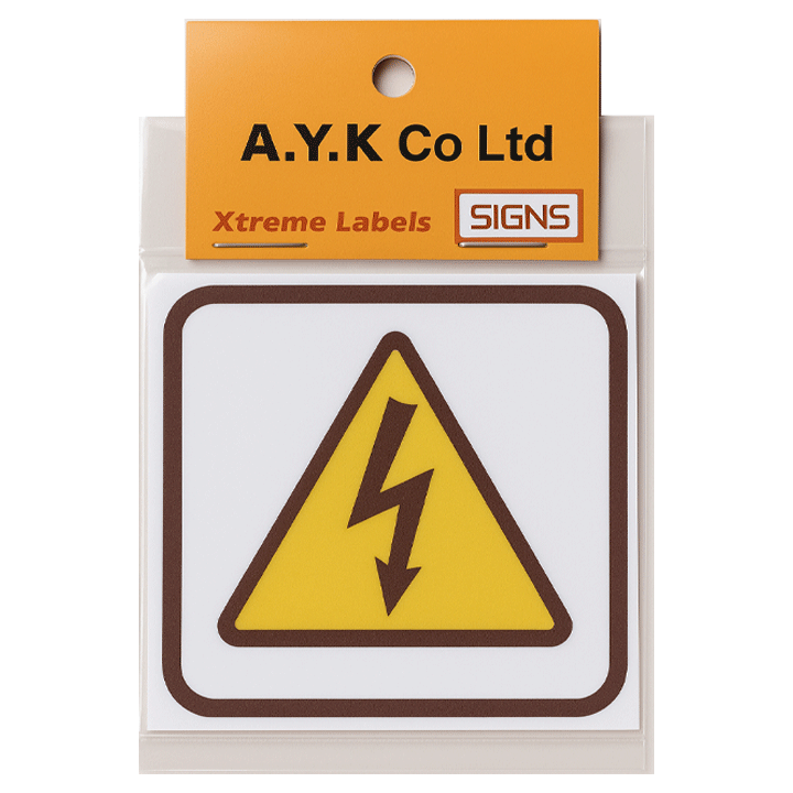 SIGN WARNING "HIGH VOLTAGE" PAPER