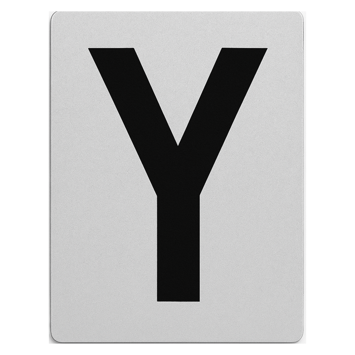 SIGN HOUSE LETTER "Y" 6X4 SILVER