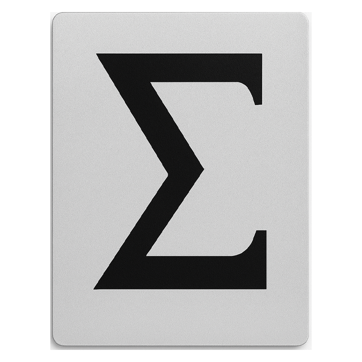 SIGN HOUSE LETTER "Σ" 4X3 SILVER