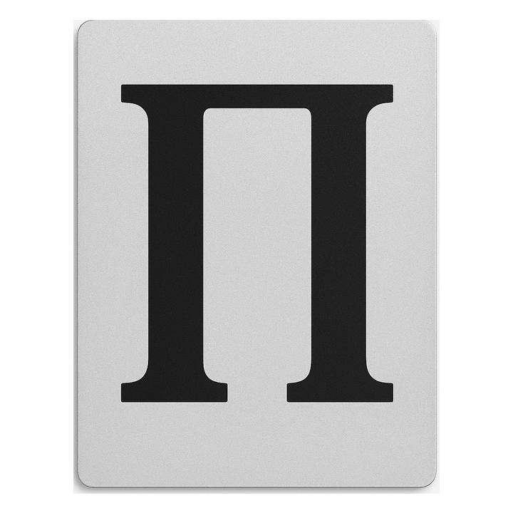 SIGN HOUSE LETTER "Π" 4X3 SILVER