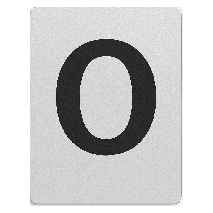 SIGN HOUSE LETTER "O" 6X4 SILVER