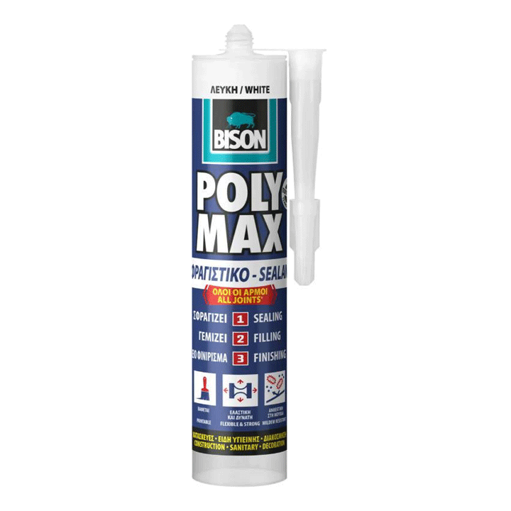 BISON SEALANT POLY MAX WHITE