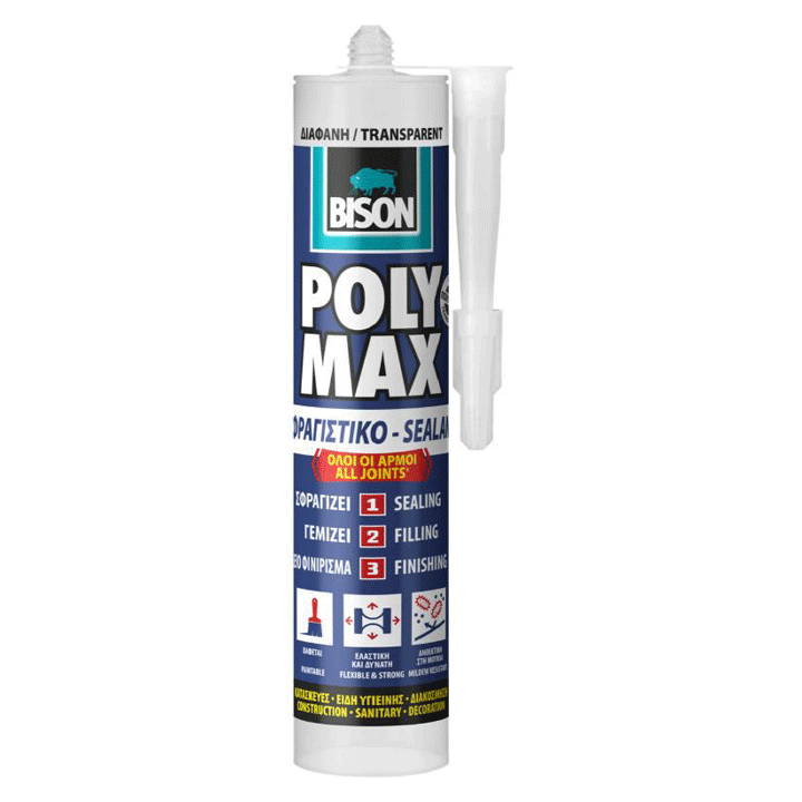 BISON SEALANT POLY MAX CLEAR
