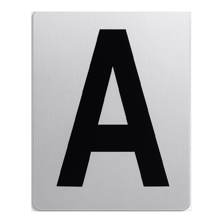 SIGN HOUSE LETTER "A" 4X3 SILVER