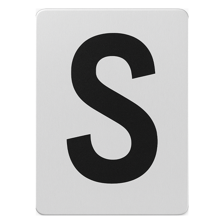 SIGN HOUSE LETTER "S" 4X3 SILVER