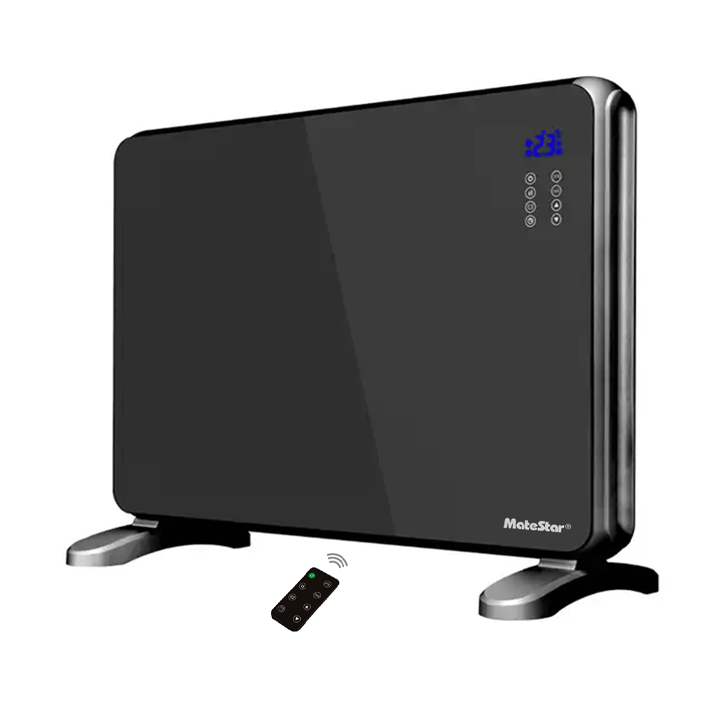 MATESTAR GLASS SLIM PANEL HEATER BLACK 2000W