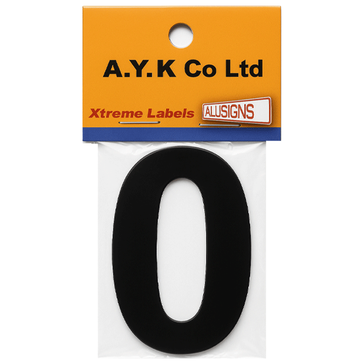 SIGN PVC HOUSE NUMBER "0" 15CM