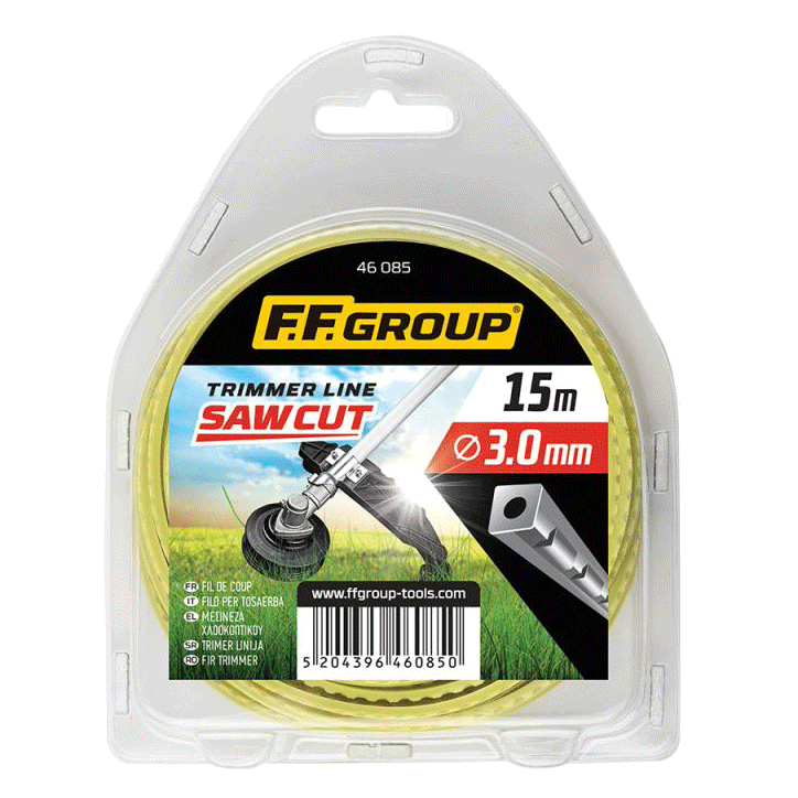 TRIMMER LINE 3.3MMX15M SAW CUT DUO CORE SQUARE FF GROUP