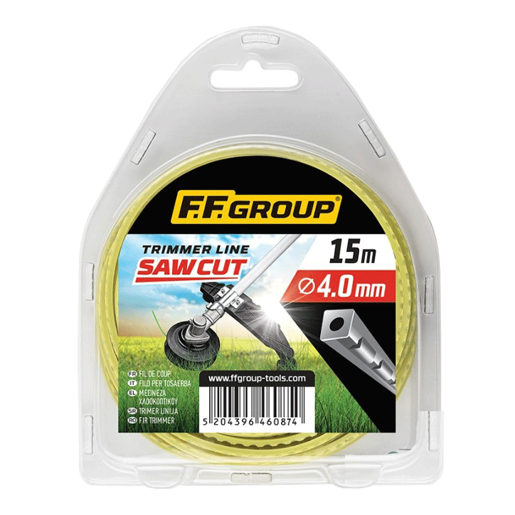 TRIMMER LINE 4MMX15M SAW CUT DUO CORE SQUARE FF GROUP