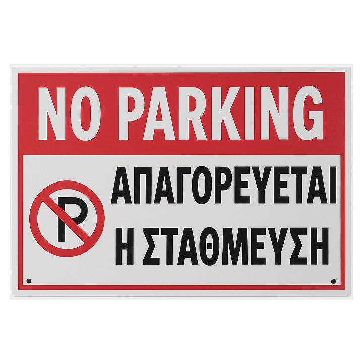 SIGN "NO PARKING" 30X20