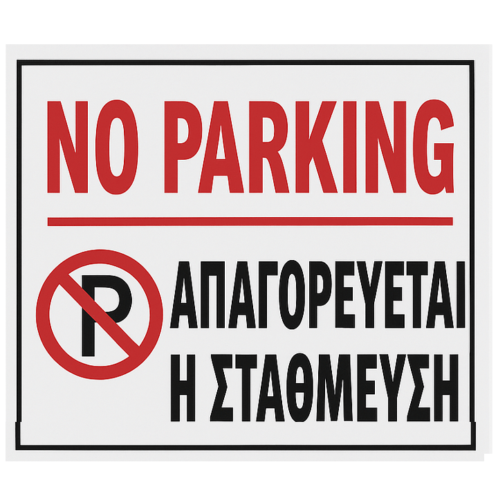 SIGN "NO PARKING" 15X25