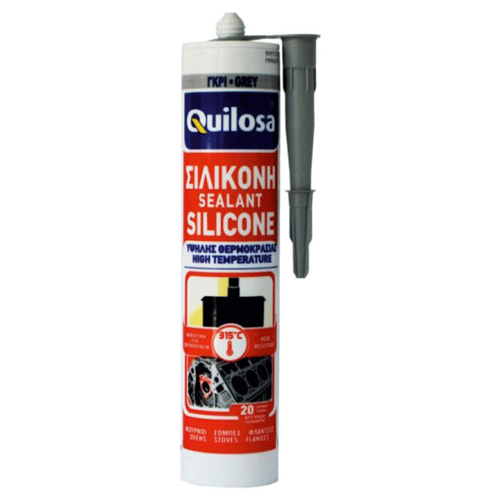 SEALANT SILICONE HI-TEMP RED 280ML QUILOSA