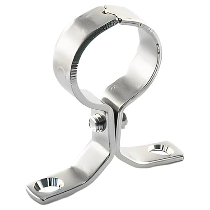 CHROME PIPE BRACKET 28MM