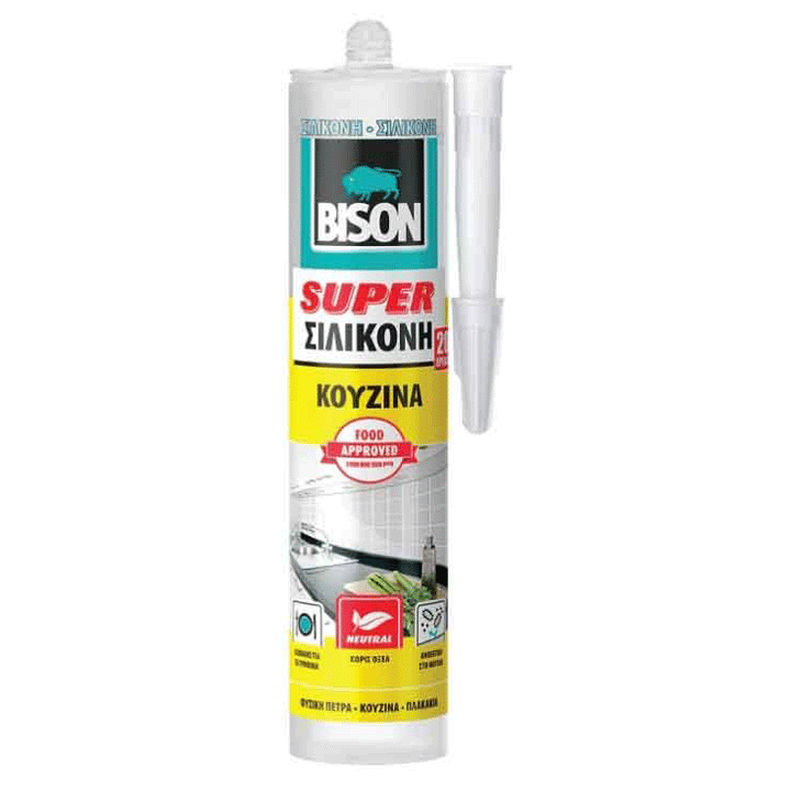 SILICONE SUPER SANITARY TRANSPARENT KITCHEN 300ML BISON