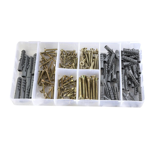 SCREW AND WALL PLUG ASSORTMENT 178PCS