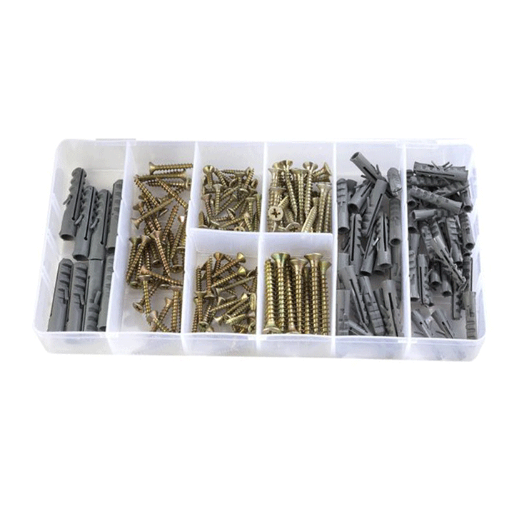 SCREW AND WALL PLUG ASSORTMENT 178PCS
