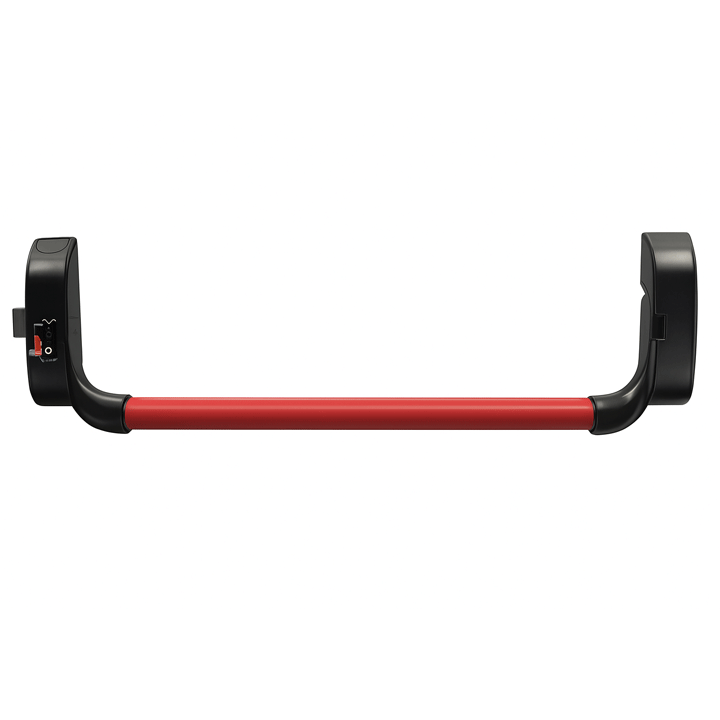 PANIC BOLT BLACK WITH BLACK BAR ISEO