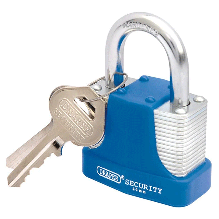 LAMINATED STEEL PADLOCK 44MM HIGH SECURITY