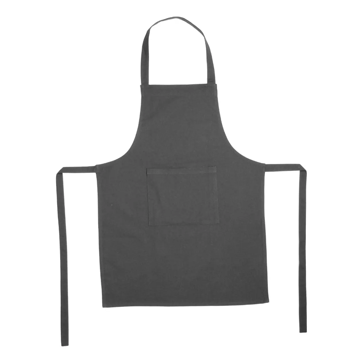 DARK GREY COTTON APRON 60X8