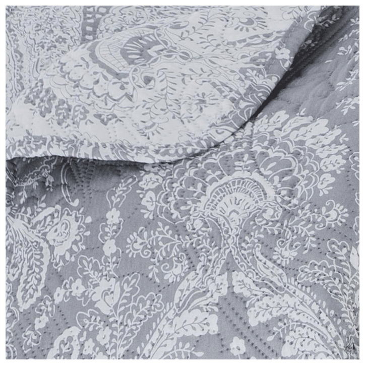 GREY COVERLET +2CUSHION COVER