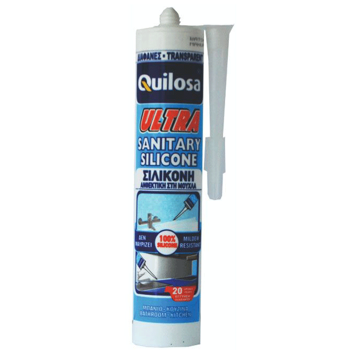 SILICONE SANITARY TRANSPARENT ULTRA 280ML QUILOSA KITCHEN