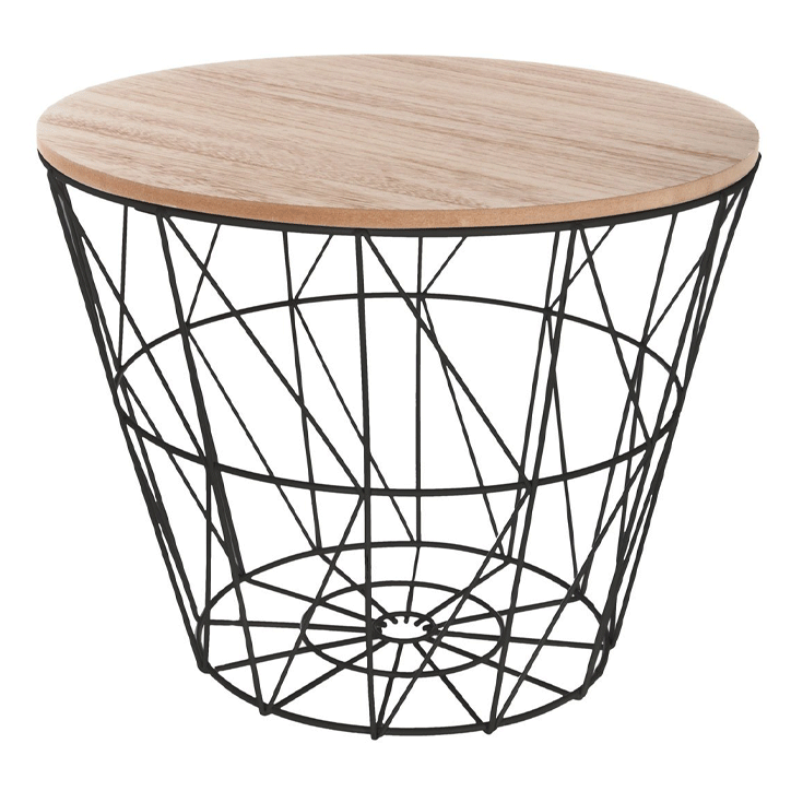 KUMI BLK MET SIDE TABLE SM