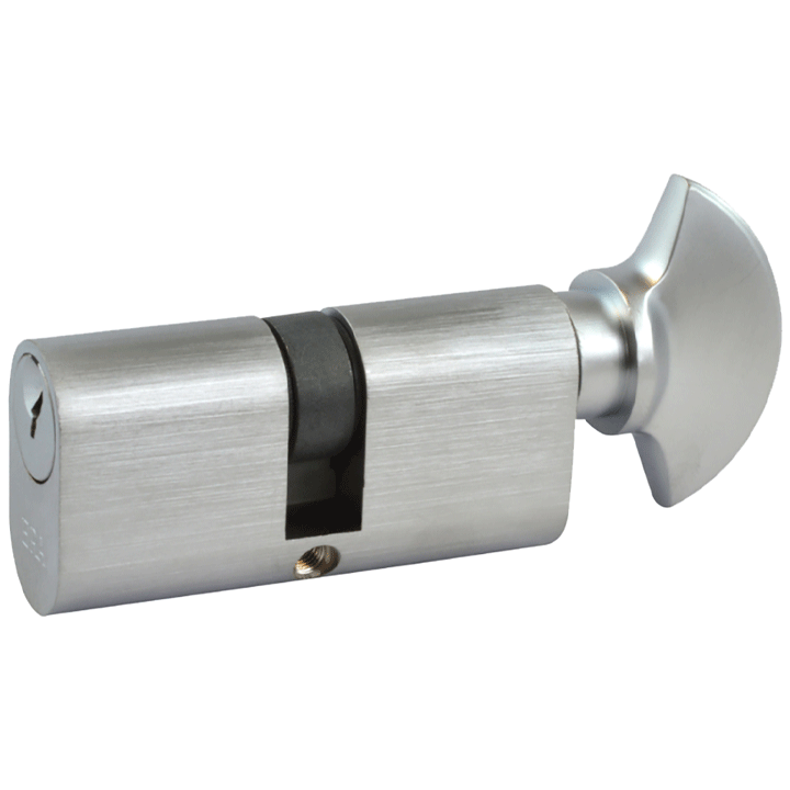 CYLINDER ANTI SNAP KNOB-SHAFT 30-30 DIMPLE KEY KD NICKEL YALE+OVAL KNOB