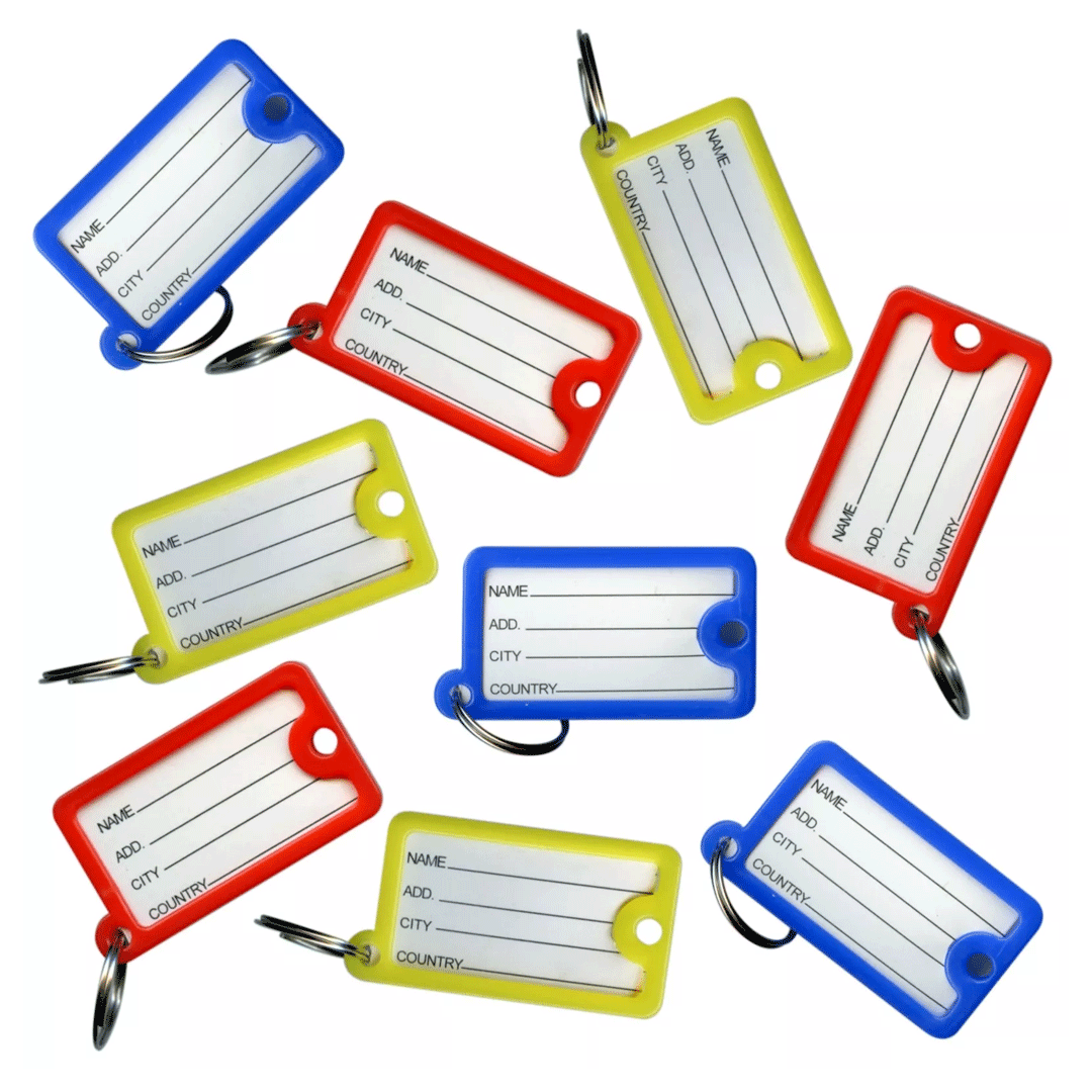 KEYCHAIN NAME TAG 9PCS
