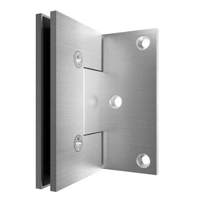 GLASS HINGE NICKEL MATT 18MM