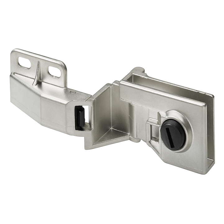 GLASS HINGES NICKEL MATT