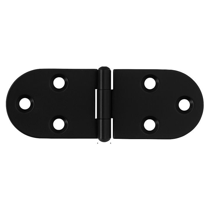 HINGES SHAPED 80X30X1.5MM BLACK