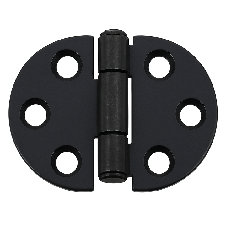 HINGES SHAPED 72X60X2MM BLACK