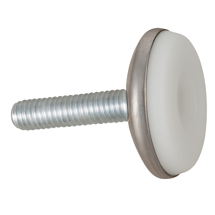 ADJUSTABLE FURNITURE LEGS 2520 D.28 6X25 NICKEL WHITE