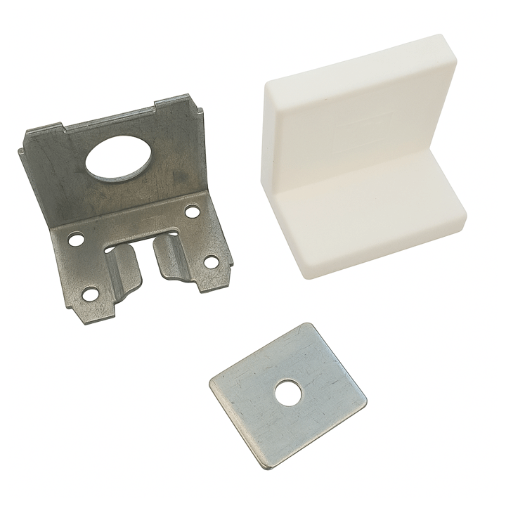 ANGLE CABINET BRACKETS WITH COVER WHITE