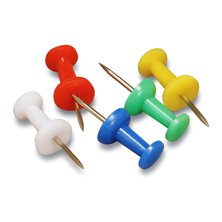 PUSHPINS PLASTIC MIX COLOUR