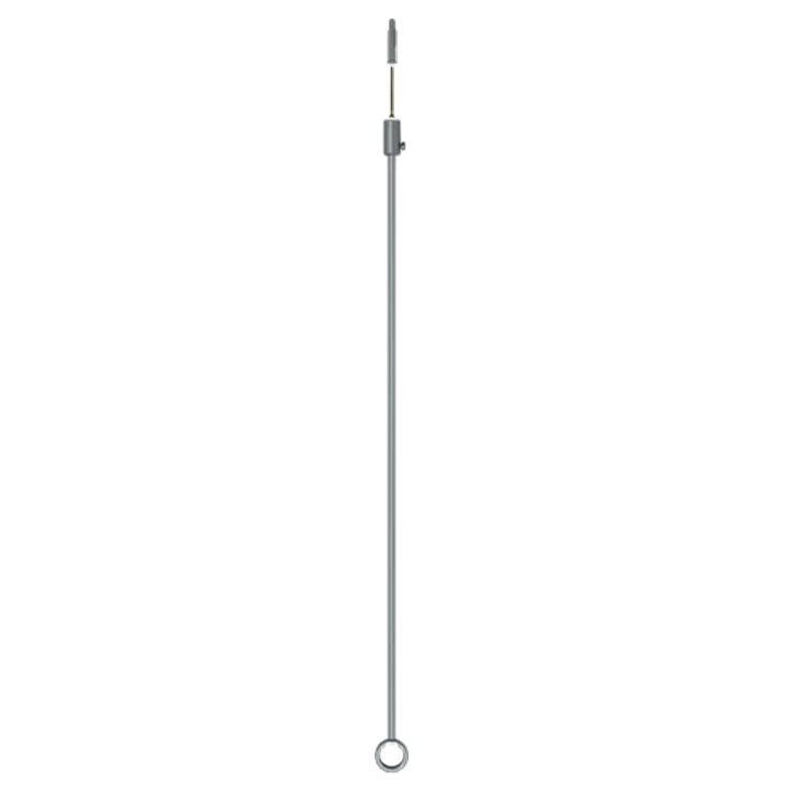 CEILING CURTAIN ROD SUPPORT CHROME PLAST