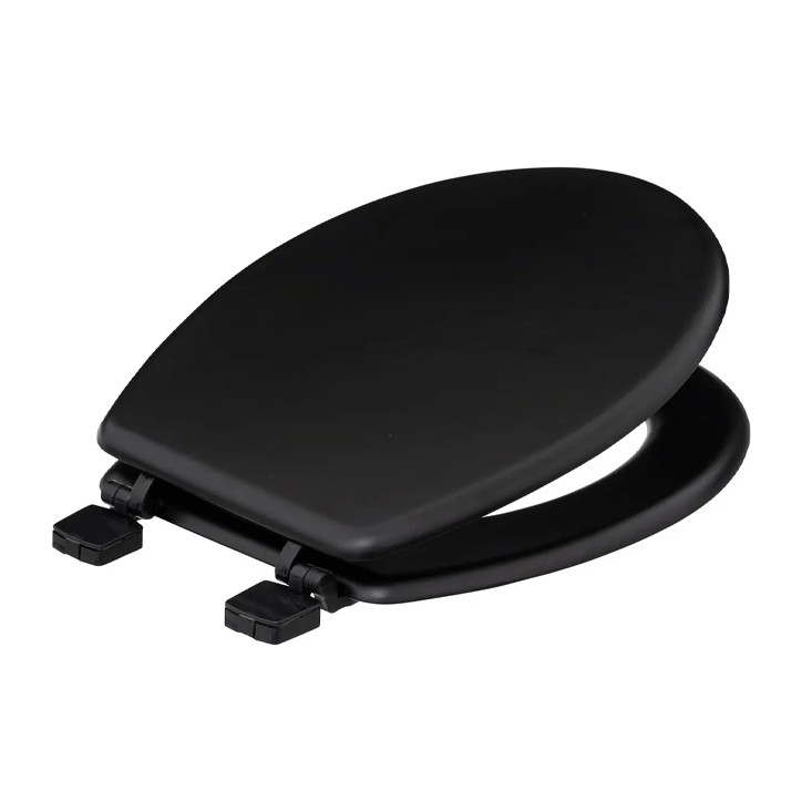 TOILET SEAT WOOD + PS BLACK
