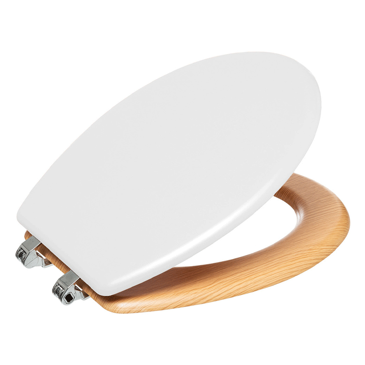 WOOD TOILET SEAT+ZINC WHI MODE
